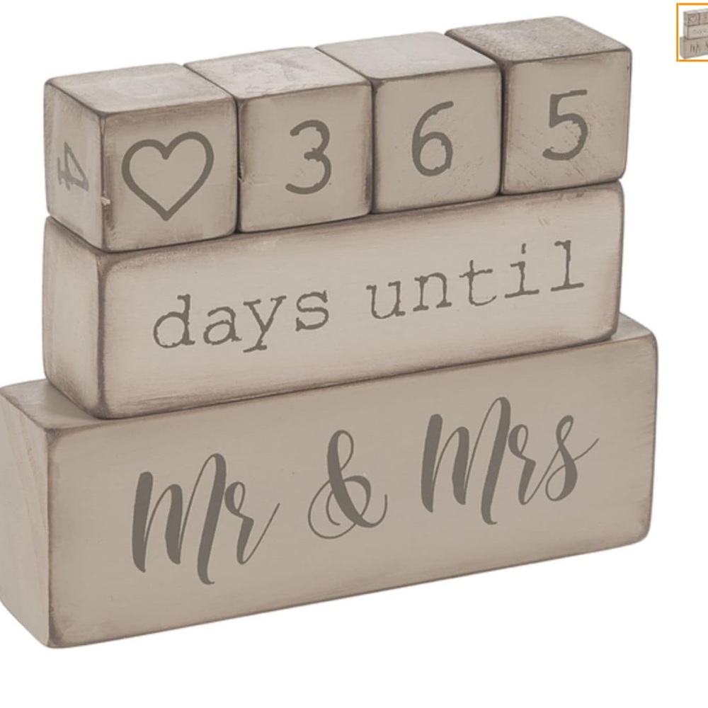 Wedding date countdown blocks - Picture 2 of 2